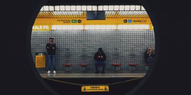 Passengers waiting for a train in Milan
